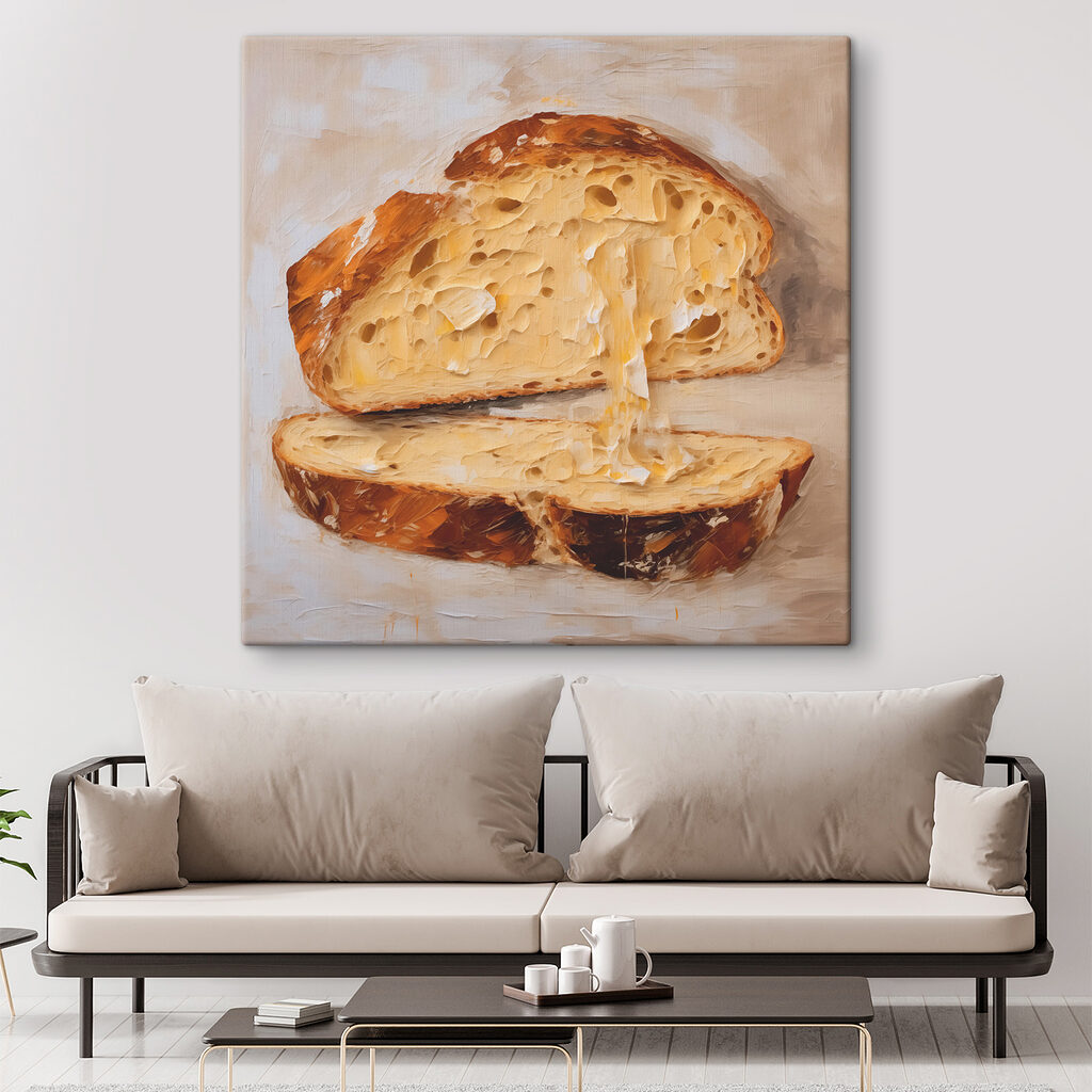 Piece of bread with holes in it Piece of bread with holes in it