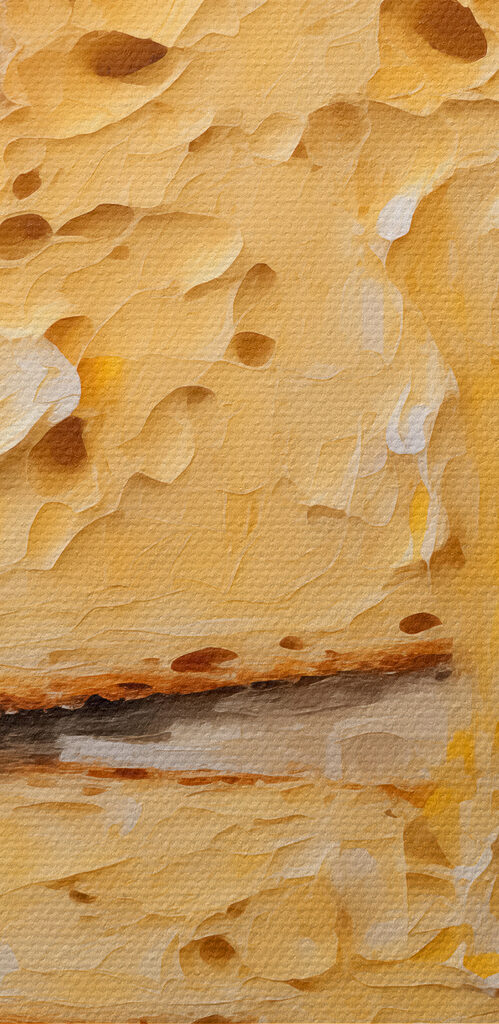 Piece of bread with holes in it Piece of bread with holes in it