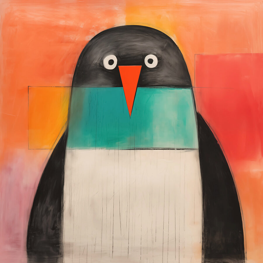 Peinture d'un pingouin Peinture d'un pingouin