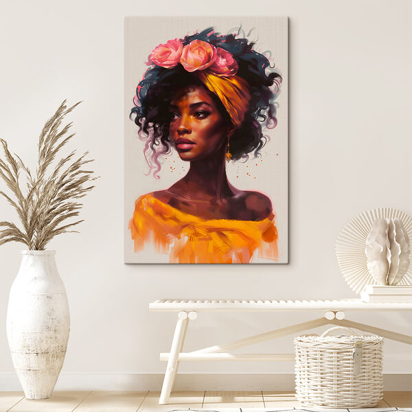 Femme avec des fleurs dans les cheveux Femme avec des fleurs dans les cheveux