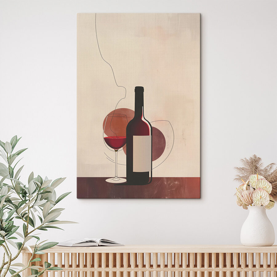 Bouteille et verre de vin Bouteille et verre de vin