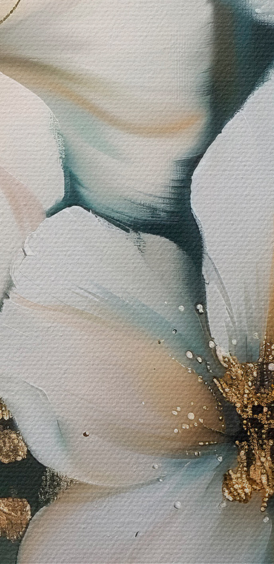 Peinture de fleurs blanches