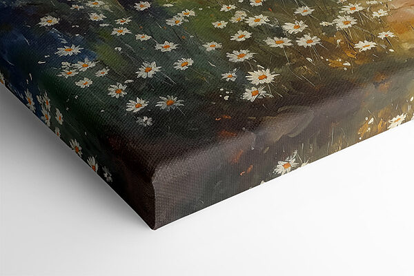Peinture d'une forêt avec des fleurs et des arbres Peinture d'une forêt avec des fleurs et des arbres