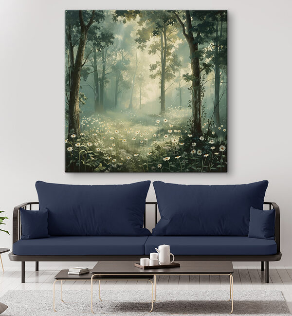 Forêt avec fleurs et arbres Forêt avec fleurs et arbres