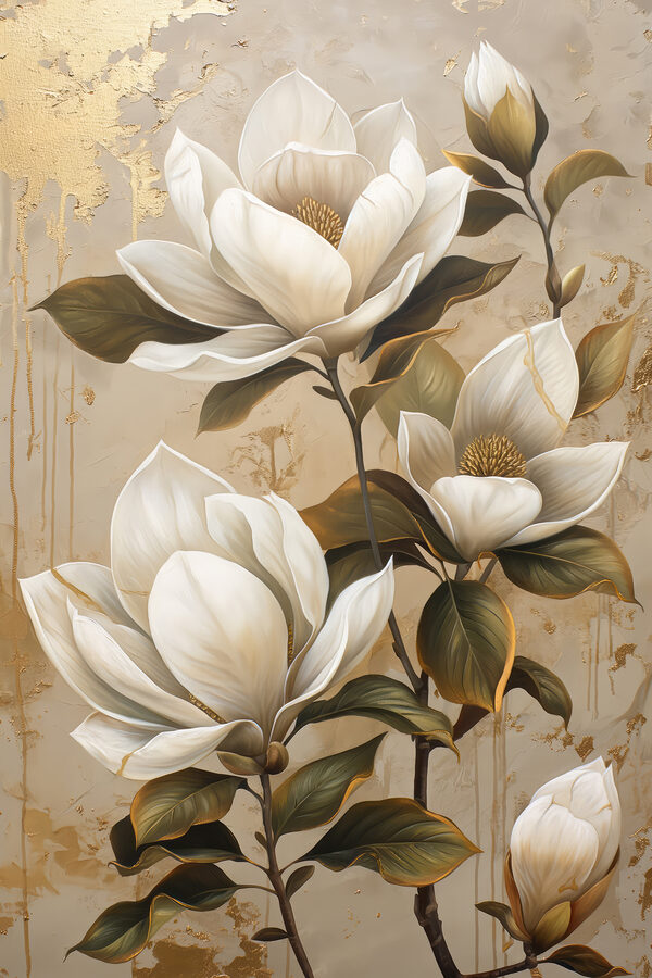 Peinture de fleurs blanches Peinture de fleurs blanches