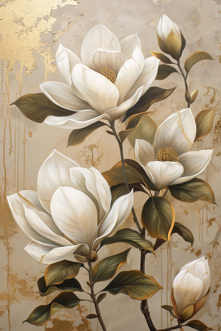 Peinture de fleurs blanches Peinture de fleurs blanches