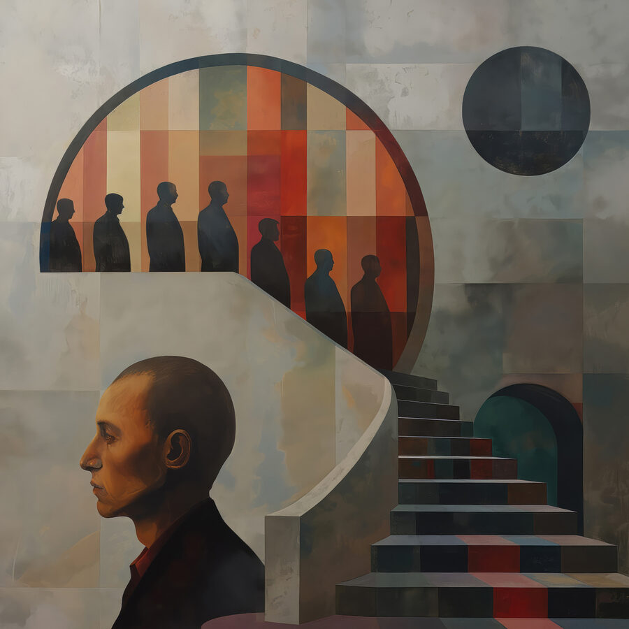 Peinture d'un homme sur un mur