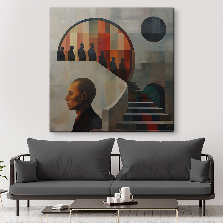 Peinture d'un homme sur un mur