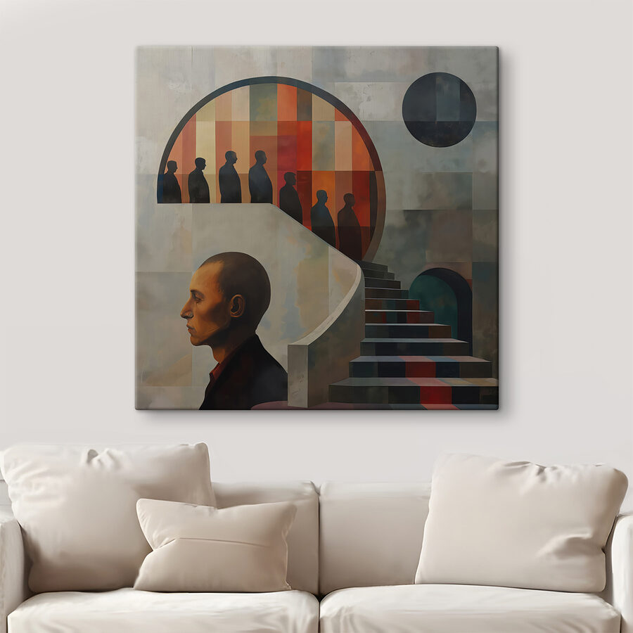 Peinture d'un homme sur un mur