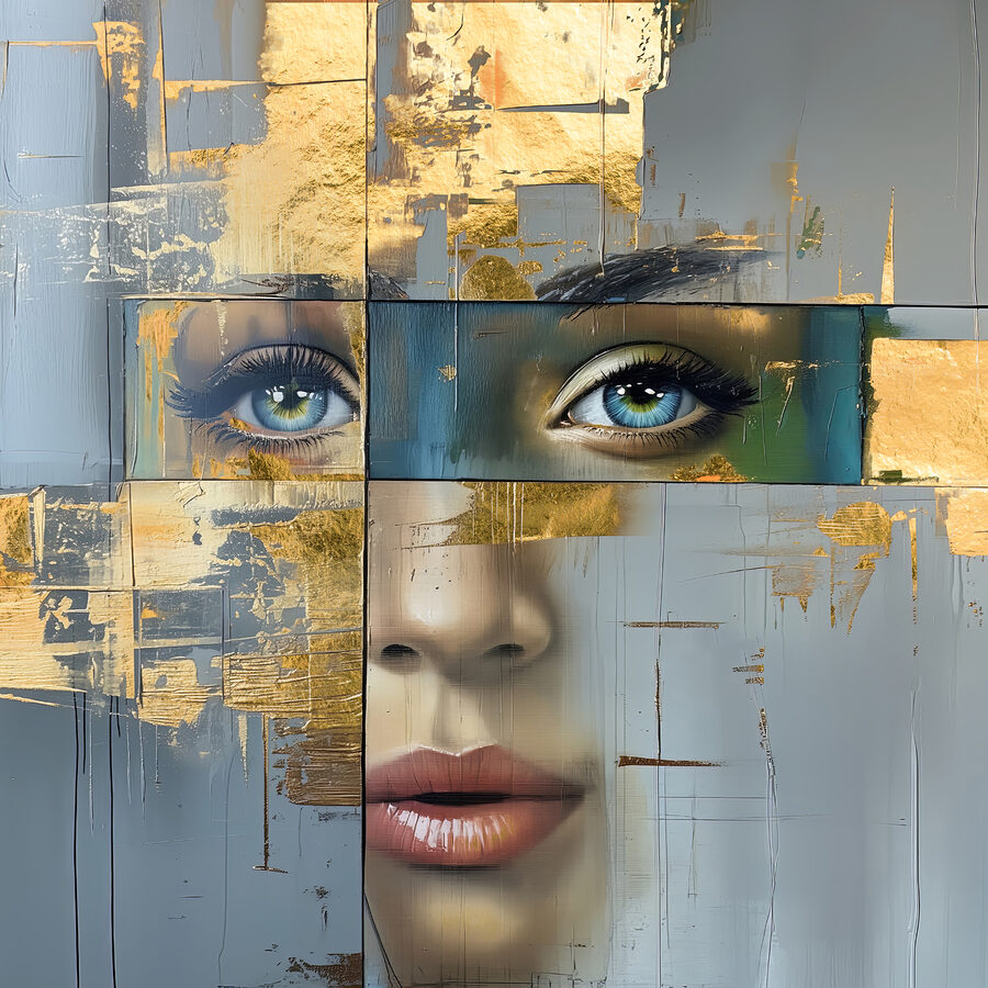 Peinture d'un visage de femme