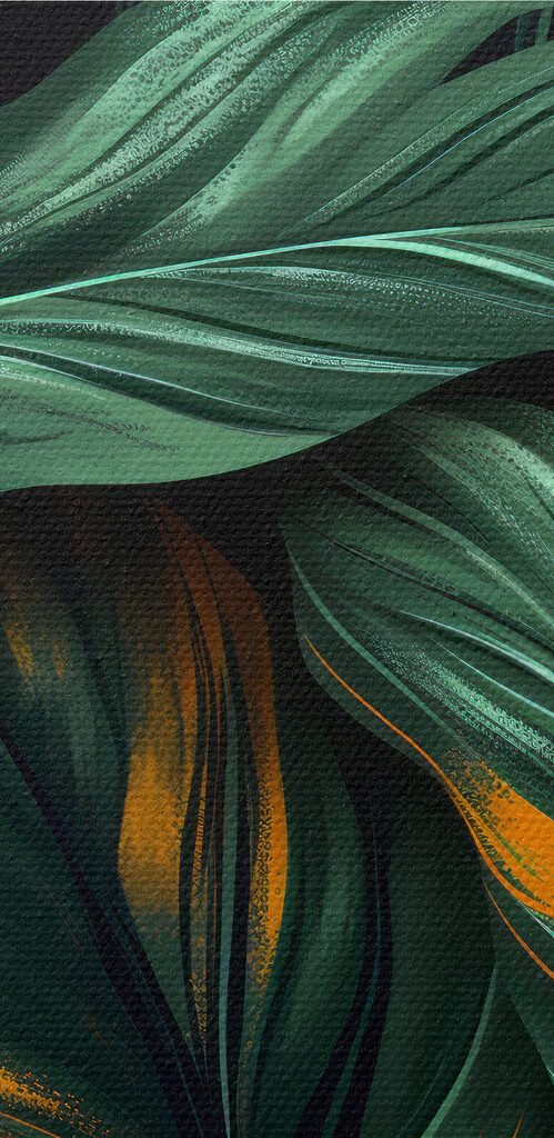 Close up of green and yellow leaves Close up of green and yellow leaves