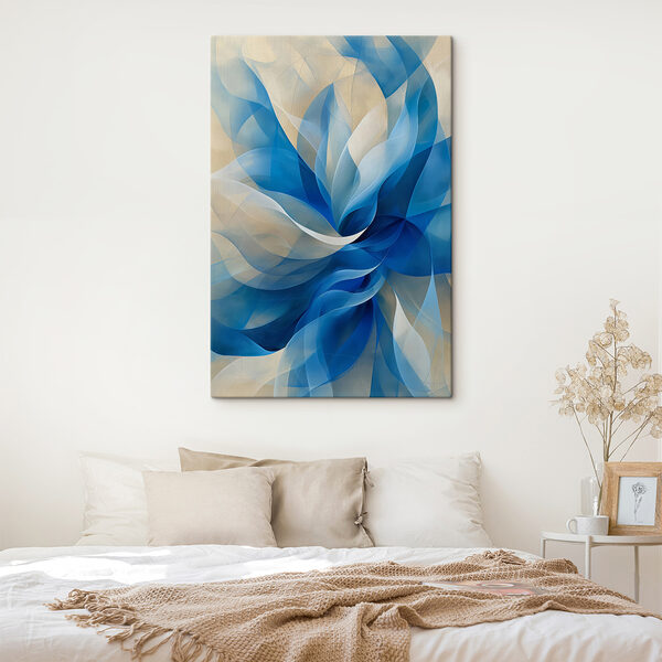 Fleur tourbillonnante bleue et blanche Fleur tourbillonnante bleue et blanche