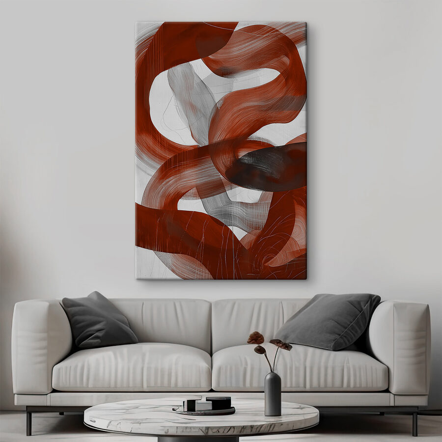 Tourbillons rouges et blancs