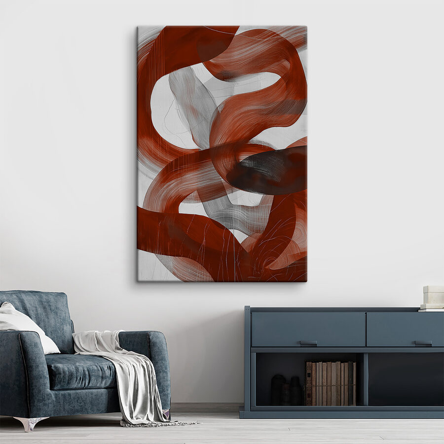 Tourbillons rouges et blancs