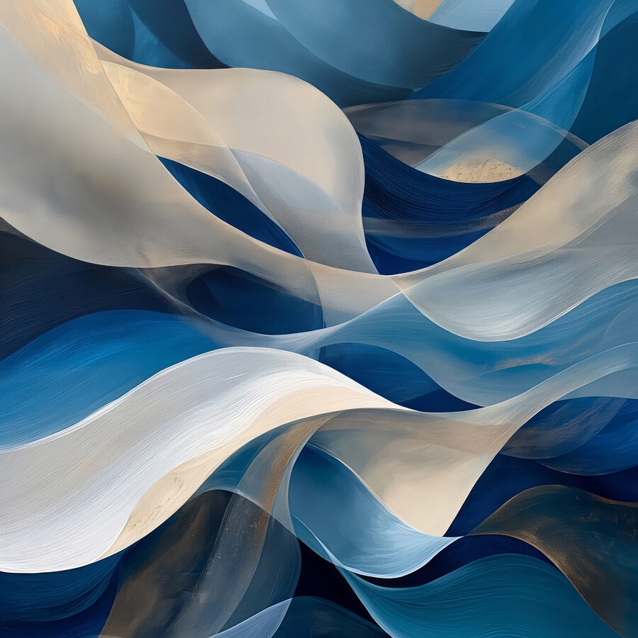 Lignes ondulées bleues et blanches Lignes ondulées bleues et blanches