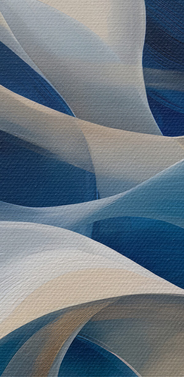 Lignes ondulées bleues et blanches Lignes ondulées bleues et blanches