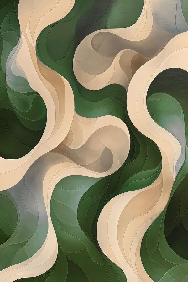 Motif ondulé vert et blanc Motif ondulé vert et blanc