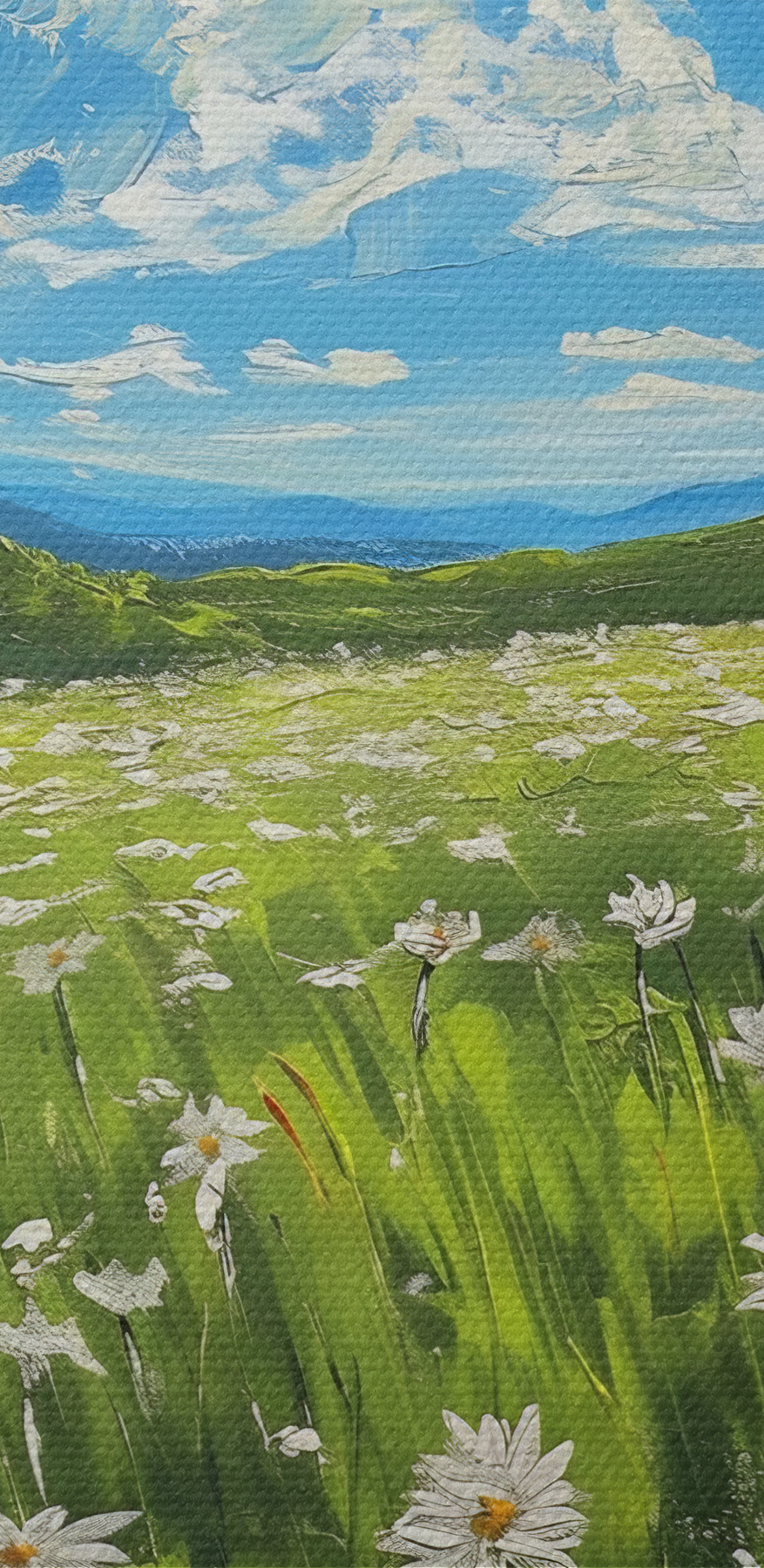 Champ de fleurs et d'arbres