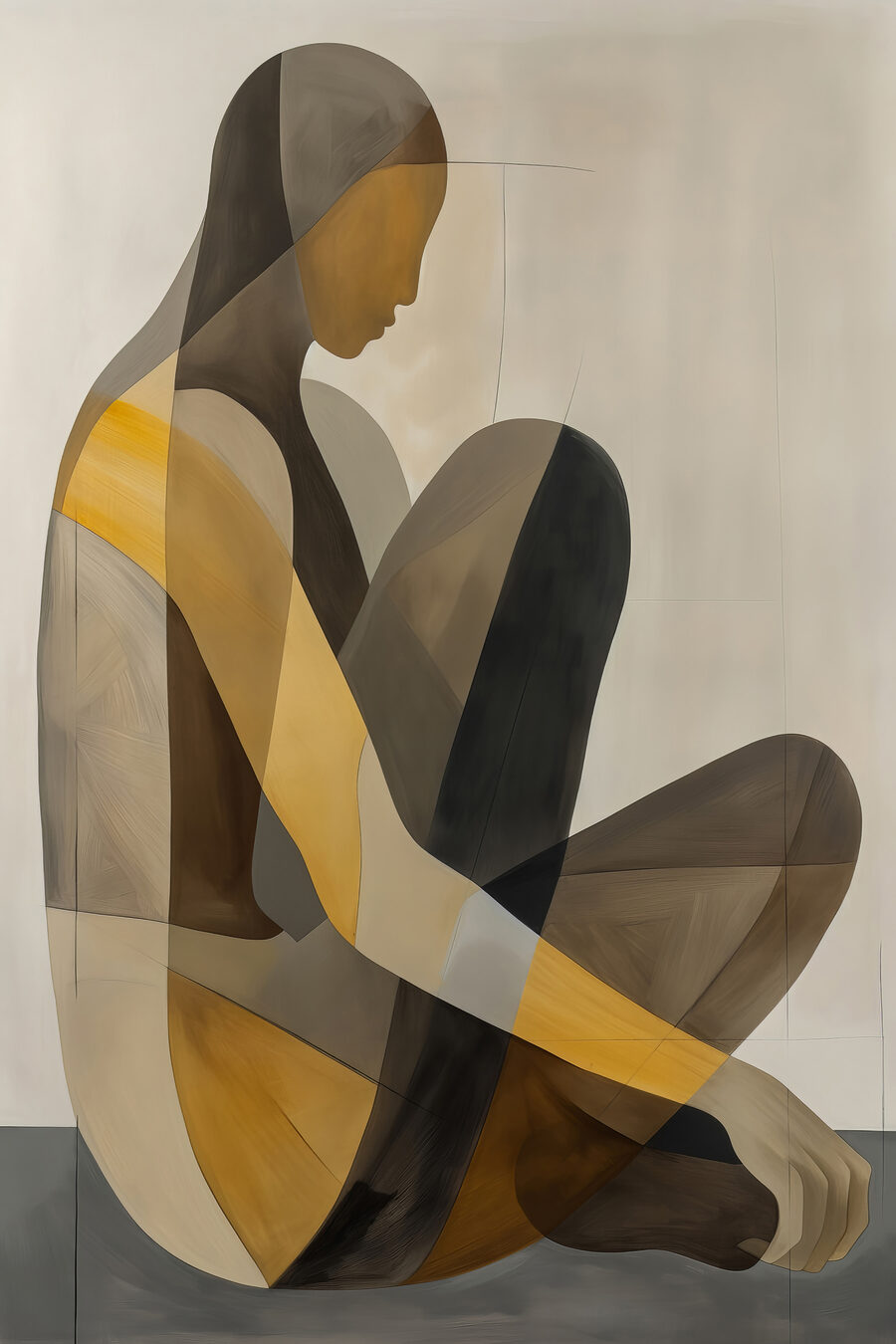 Peinture d'une femme assise Peinture d'une femme assise