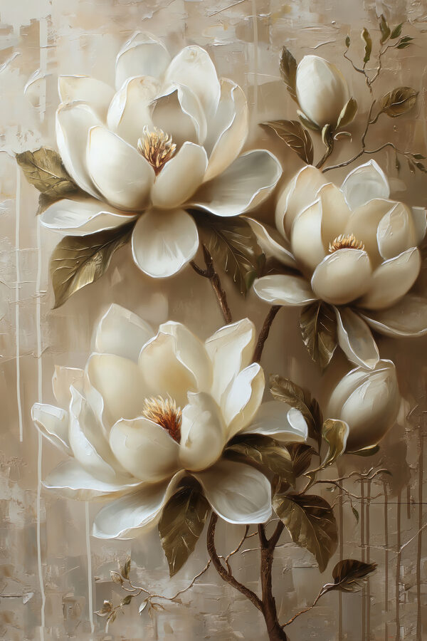 Peinture de fleurs blanches Peinture de fleurs blanches