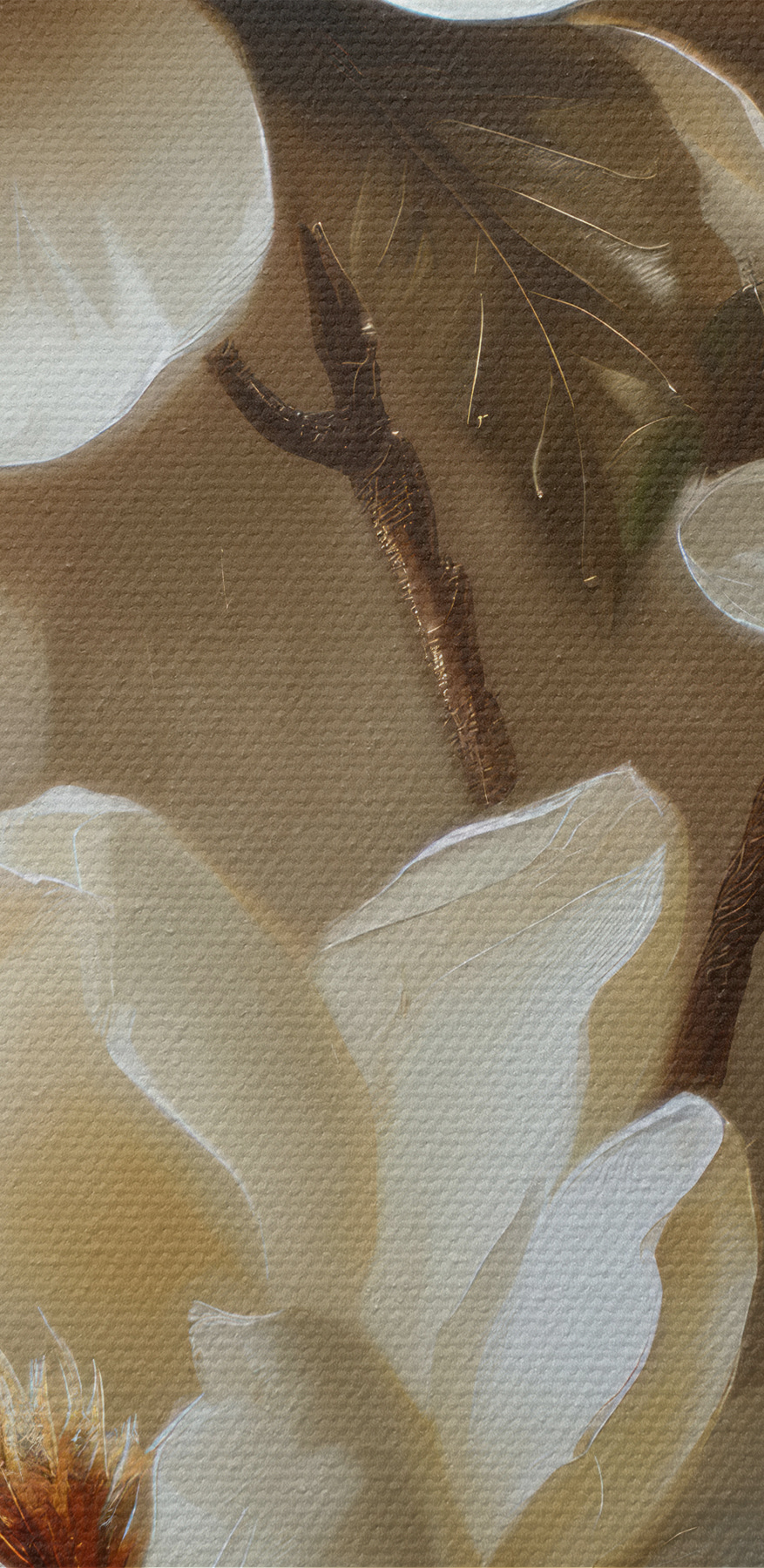 Peinture de fleurs blanches