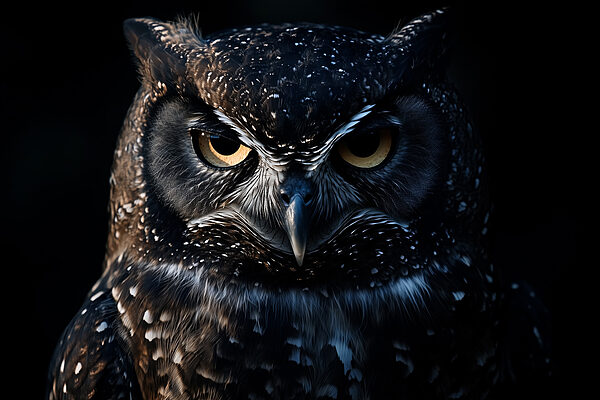 Gros plan d'un hibou Gros plan d'un hibou