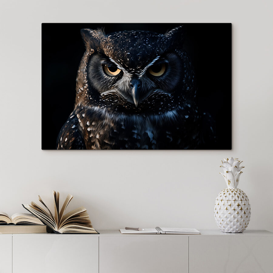 Gros plan d'un hibou Gros plan d'un hibou