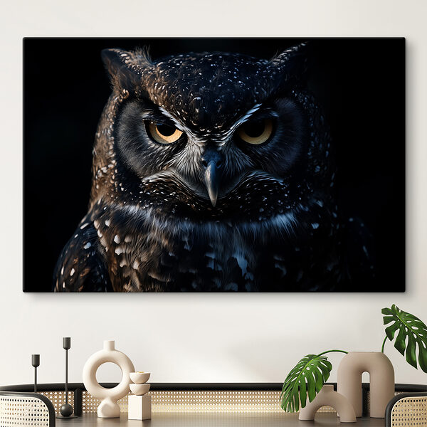 Gros plan d'un hibou Gros plan d'un hibou