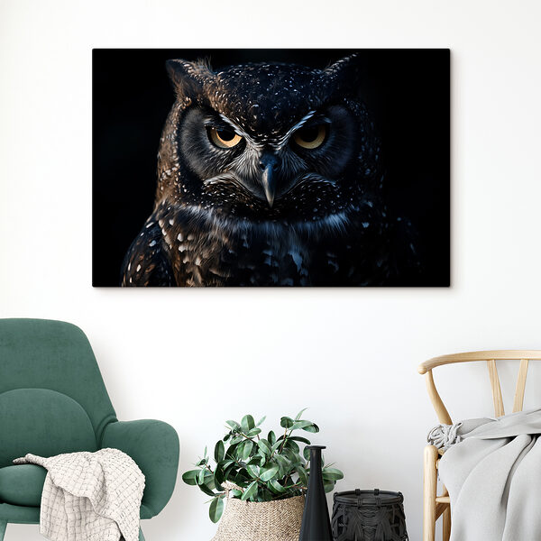 Gros plan d'un hibou Gros plan d'un hibou