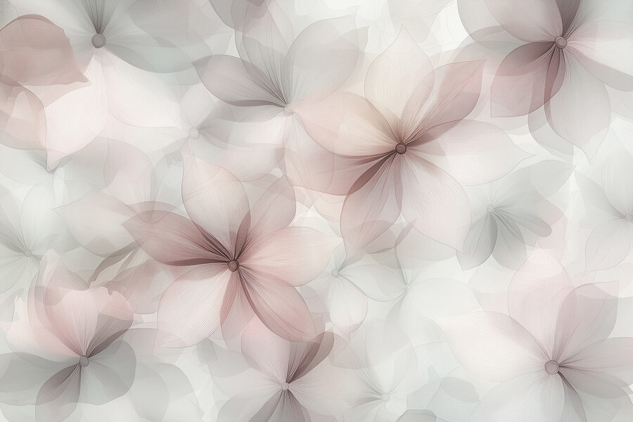 Groupe de fleurs sur fond blanc