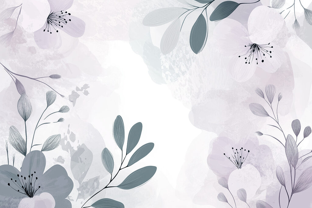 Motif floral blanc et violet Motif floral blanc et violet