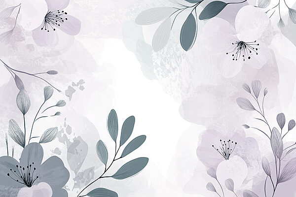 Motif floral blanc et violet Motif floral blanc et violet