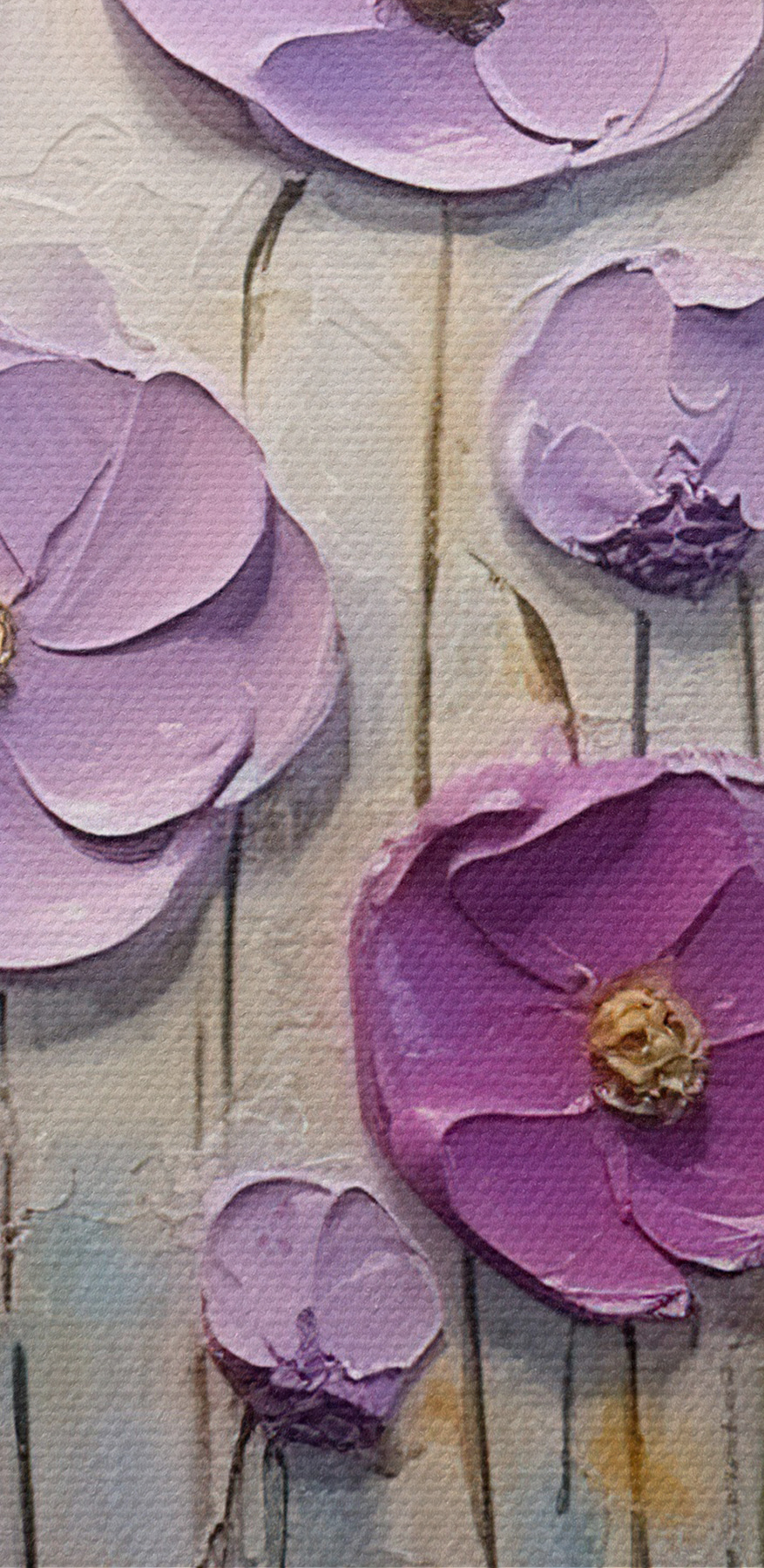 Peinture de fleurs violettes
