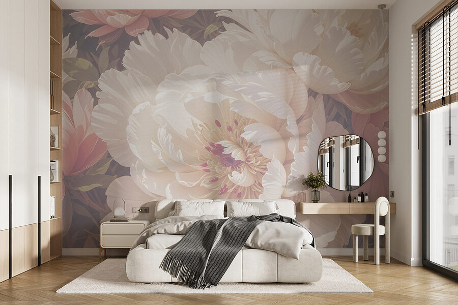Papier peint Gros plan sur des fleurs