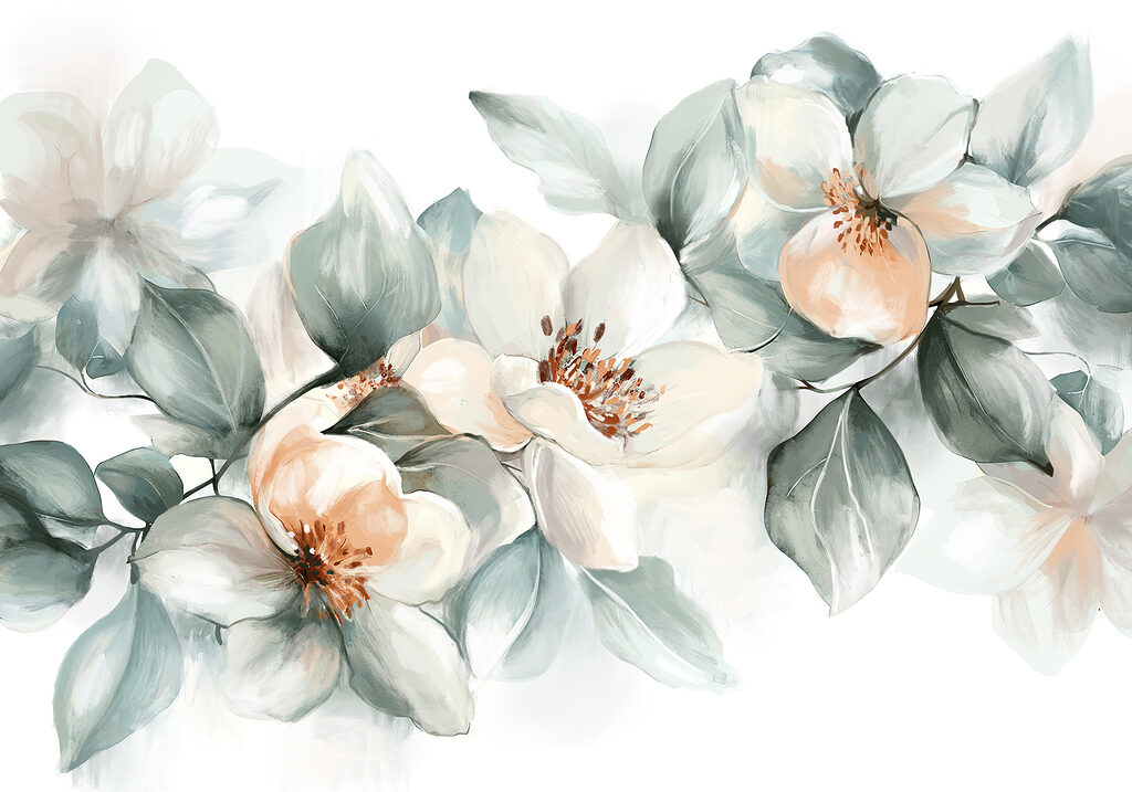 Peinture de fleurs et de feuilles Peinture de fleurs et de feuilles