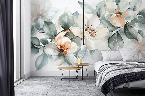 Peinture de fleurs et de feuilles Peinture de fleurs et de feuilles