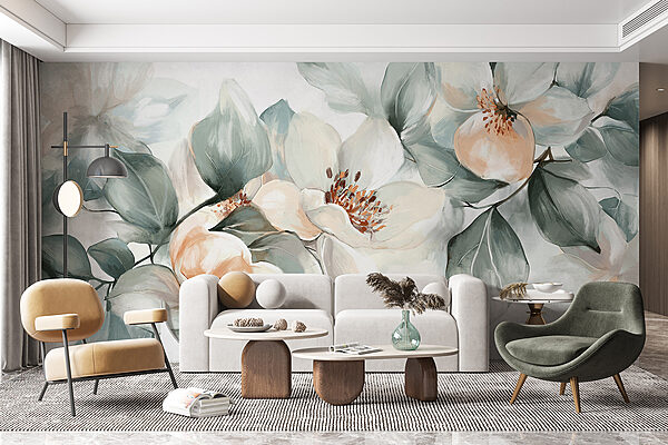 Peinture de fleurs et de feuilles Peinture de fleurs et de feuilles