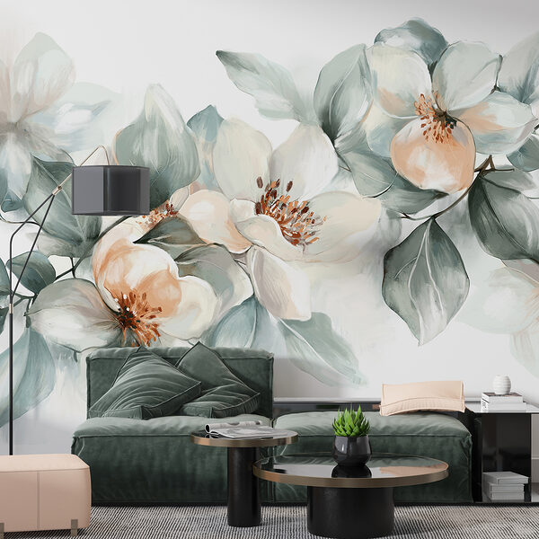 Peinture de fleurs et de feuilles Peinture de fleurs et de feuilles