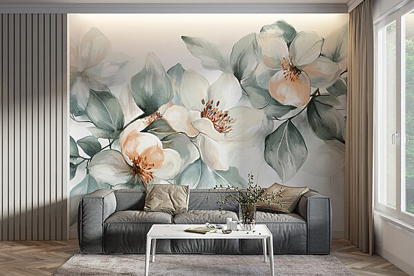 Peinture de fleurs et de feuilles Peinture de fleurs et de feuilles