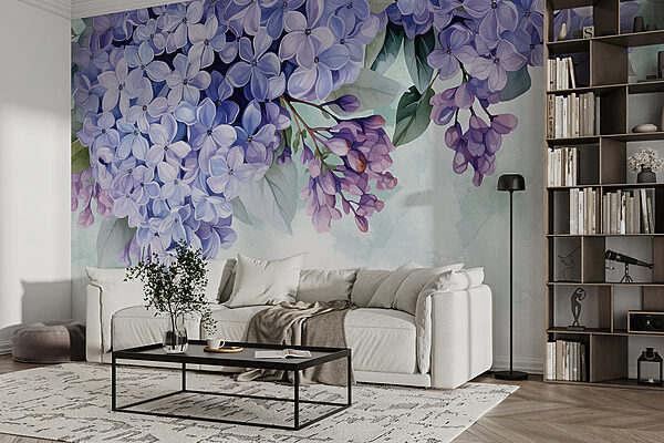 Bunch of purple flowers