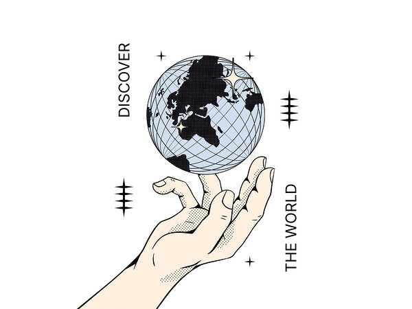 Main tenant un globe terrestre Main tenant un globe terrestre