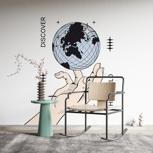 Main tenant un globe terrestre Main tenant un globe terrestre