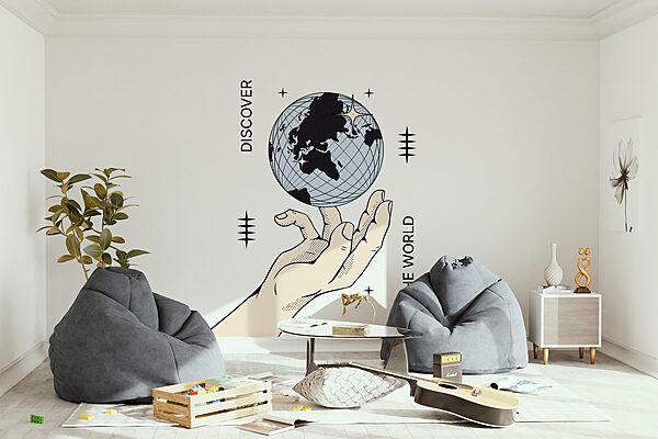 Main tenant un globe terrestre Main tenant un globe terrestre