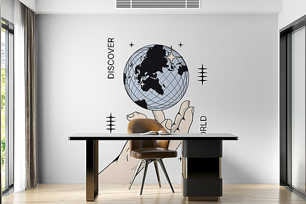 Main tenant un globe terrestre Main tenant un globe terrestre