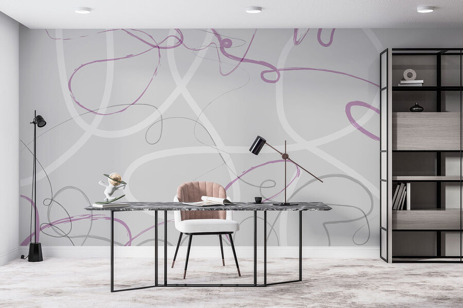 Tourbillons violets et gris