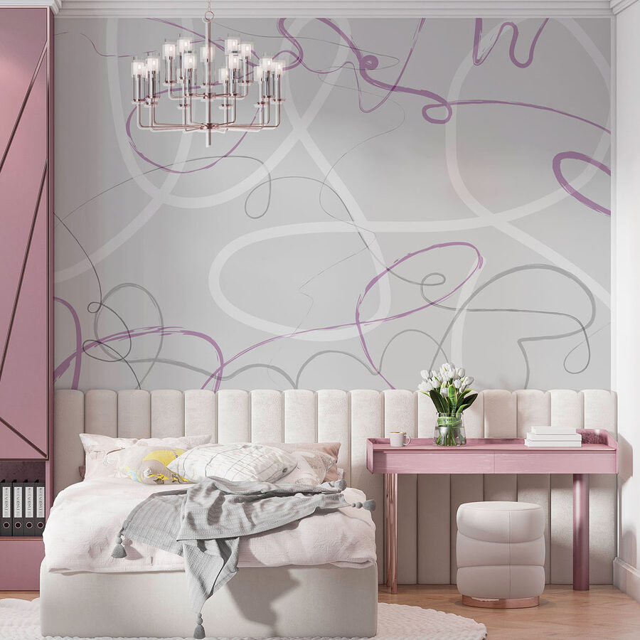 Tourbillons violets et gris