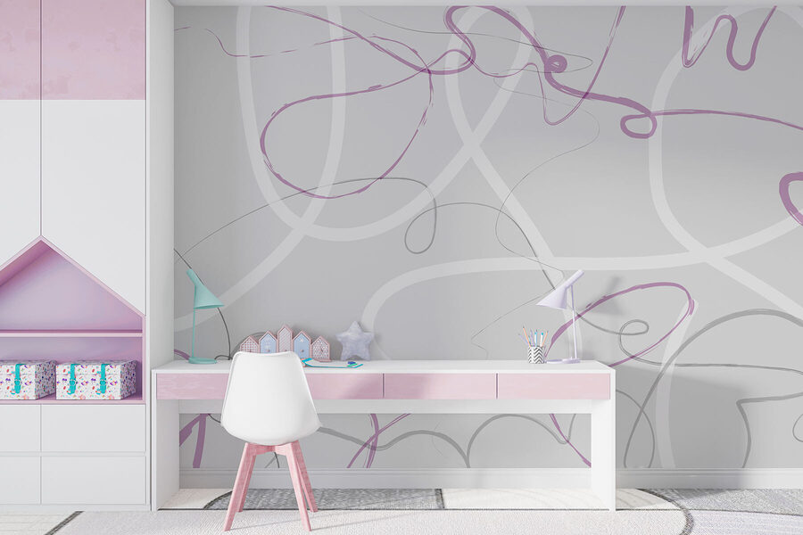 Tourbillons violets et gris