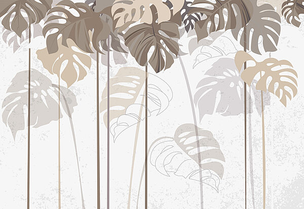 Groupe de feuilles sur fond blanc Groupe de feuilles sur fond blanc