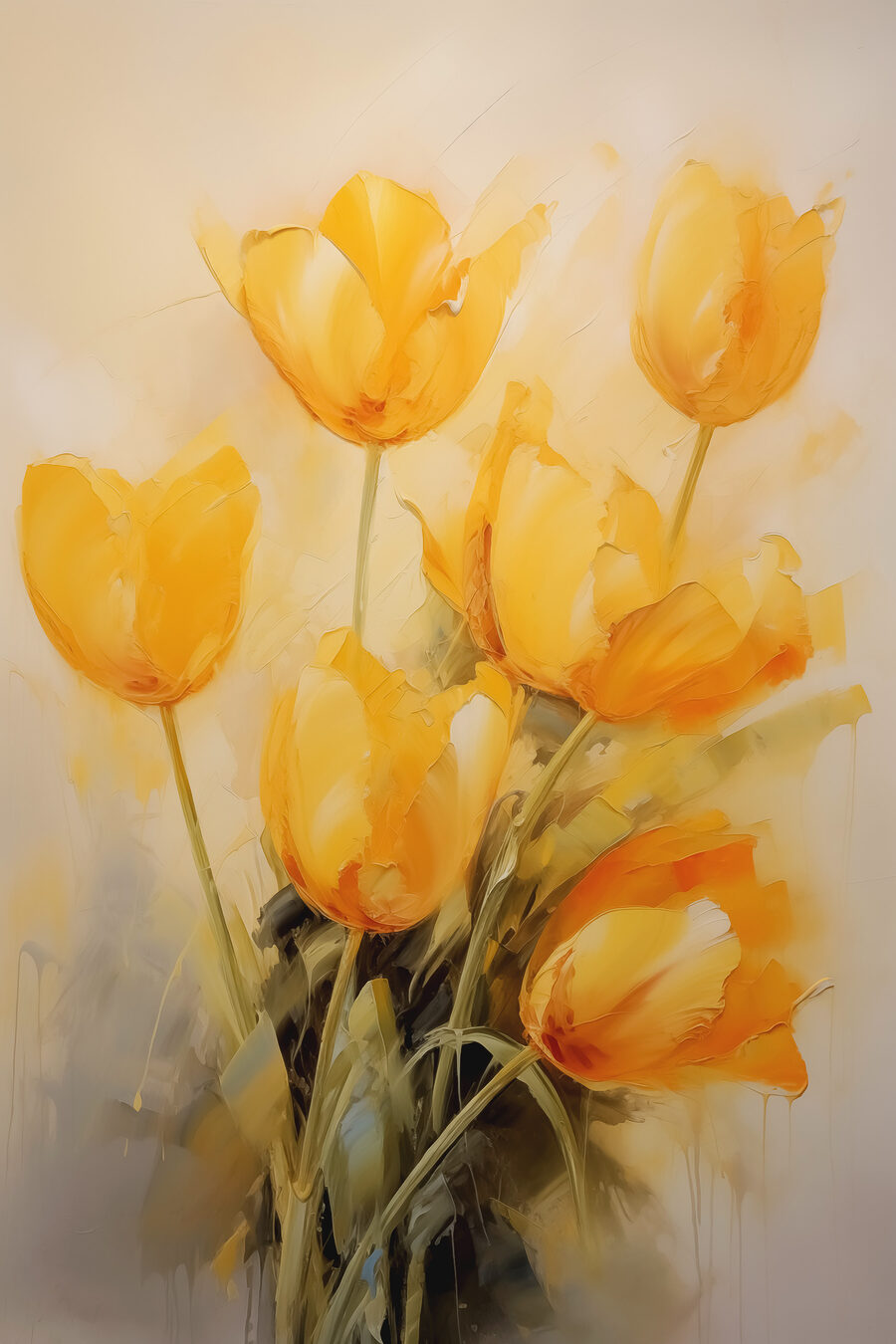 Peinture de fleurs jaunes Peinture de fleurs jaunes