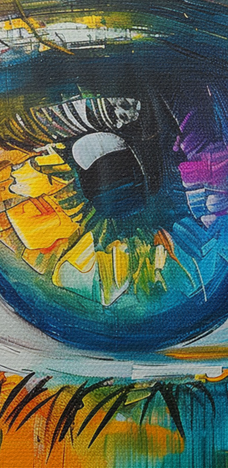 Peinture colorée d'un œil Peinture colorée d'un œil